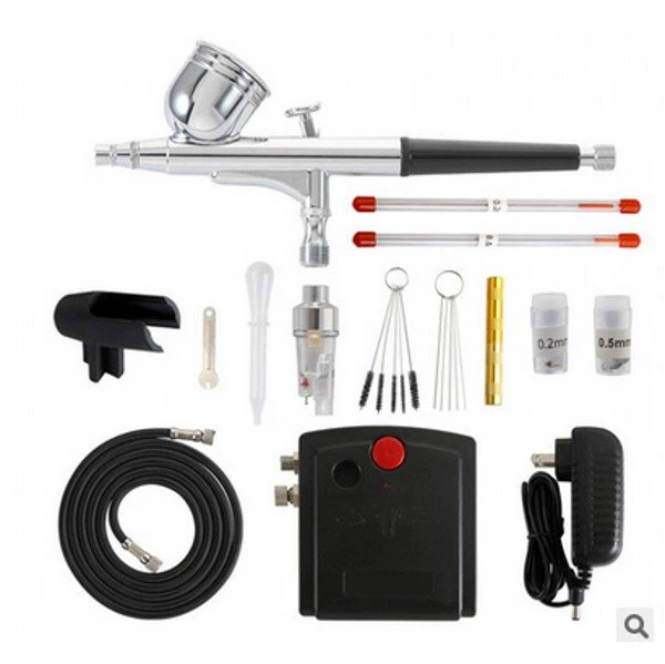 Mini Compressor with Airbrush and Access